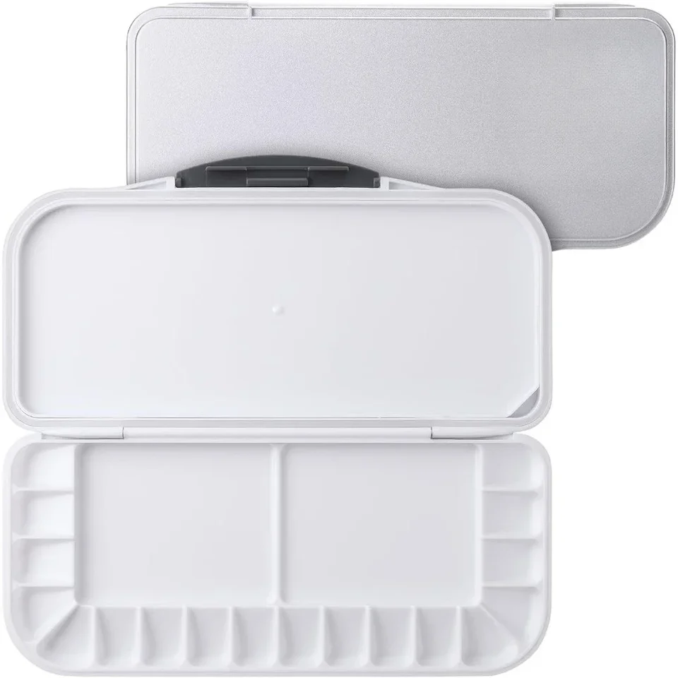 Airtight Watercolor Palette with Lid and Mixing Areas
