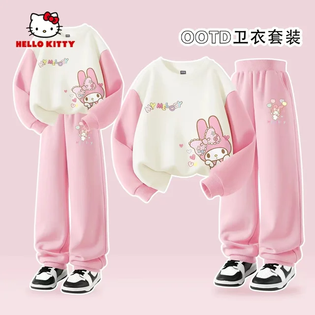 الخريف طفلة الملابس مجموعة الكرتون المطبوعة البلوز بلوزات بلوزات وسراويل أسفل 2 قطعة دعوى طفل الأطفال الصبي رياضية 1