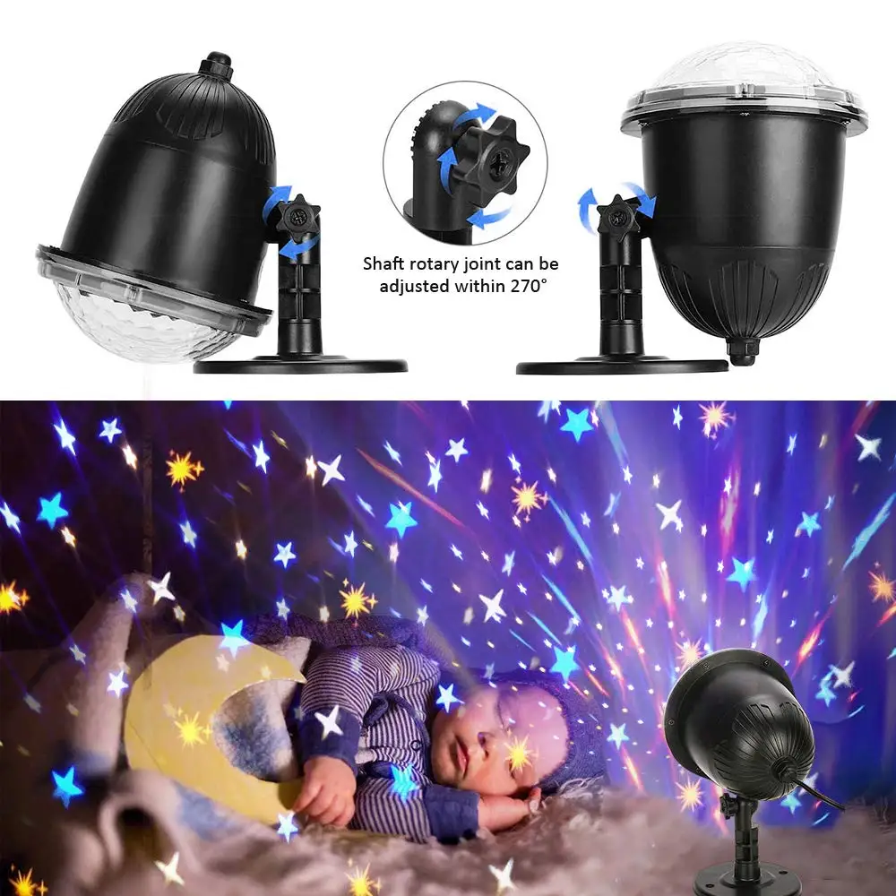 Proiettore di stelle Luce notturna per interni ed esterni Luci di illuminazione a LED Mini matrimonio Buon compleanno Ramadan Giardino Decorazione per feste_voghion.com