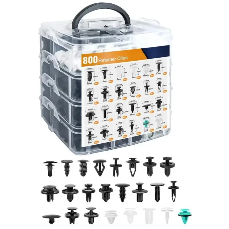 835 Car Push Retainer Black Nylon Fastener Clips in Plastic Box for GM Ford Lexus Honda Chrysler Mazda Nissan Jeep Ford - Image 11