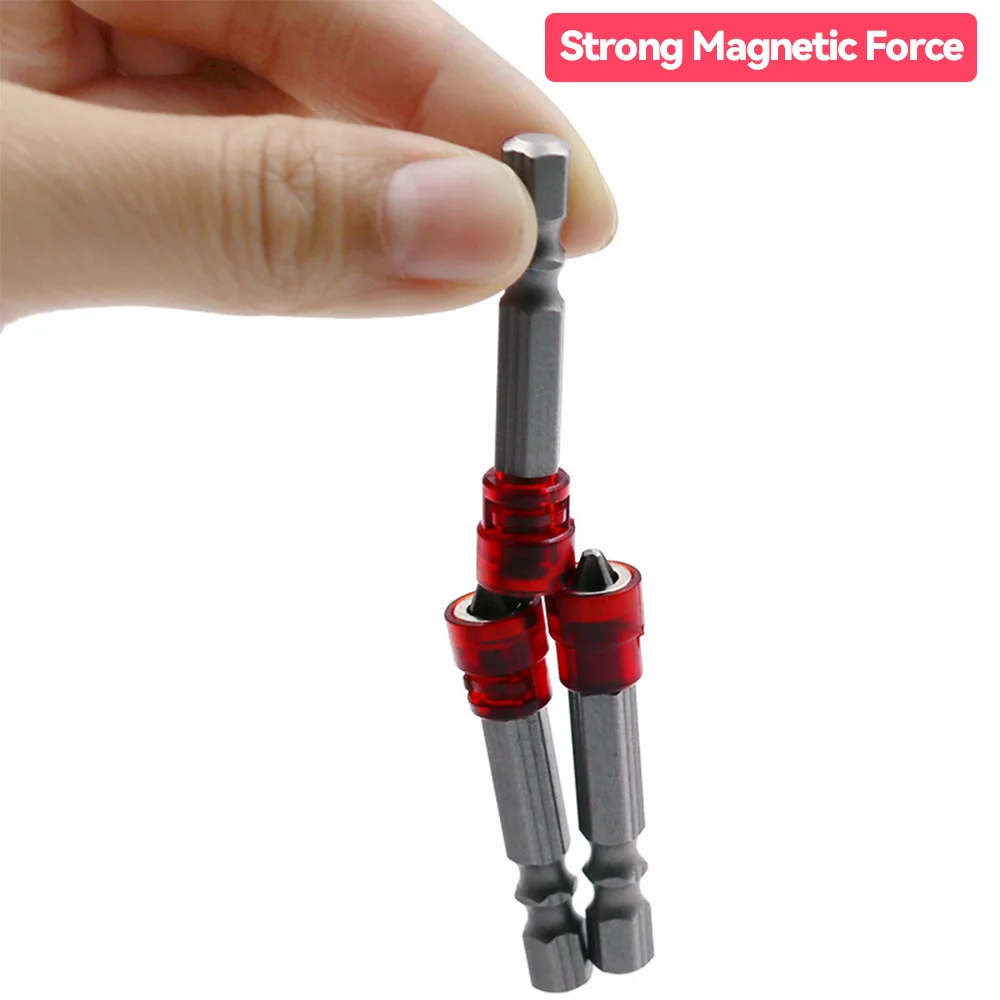 Magnetic Screwdriver Bit PH2 Cross-head 1/4 Inch Hex Shank Screwdriver Holder Ring for House Working Electric Kit