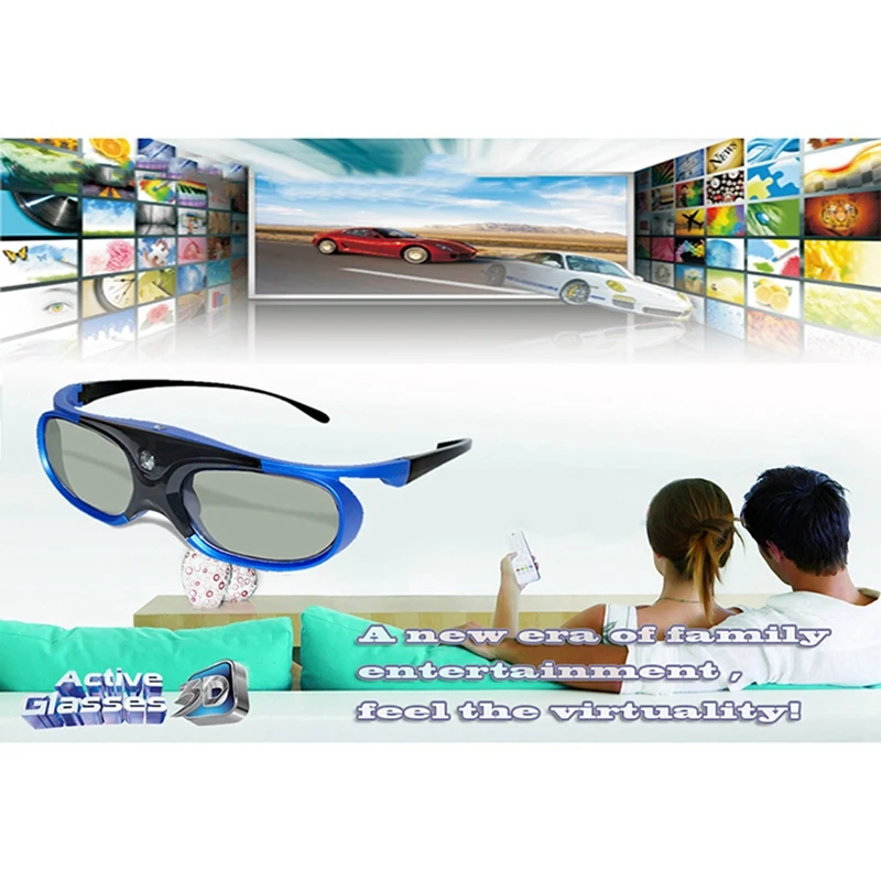 3 Set Rechargeable DLP Link 3D Glasses Active Shutter Eyewear For Xgimi Z3/Z4/Z6/H1/H2 Nuts