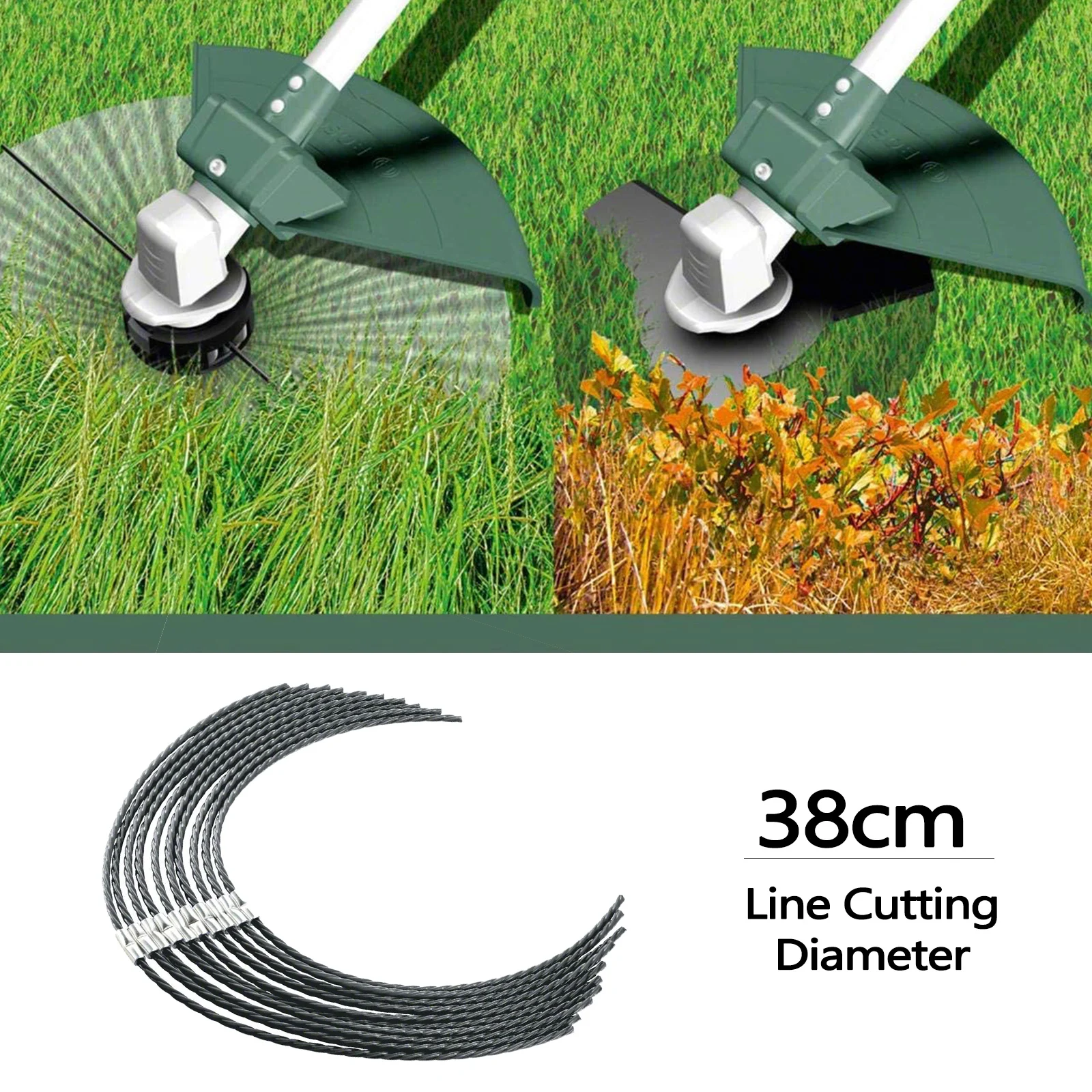 BOSCH AFS 23-37 브러시 커터 헤드 트리머 부품, 잔디 트리머 스풀 라인, 잔디 깎기 와이어 로프, 10 개, 3.5mm, 39cm