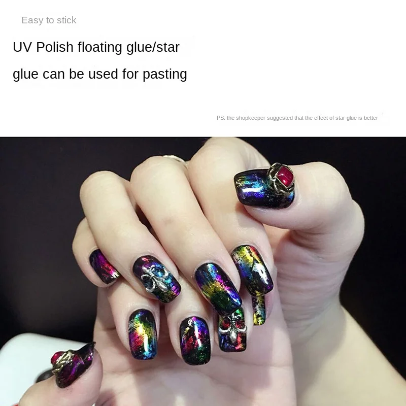 Nail Stickers Decals Art Decorations 41 Types Charm Foils Polish Metal Color Starry Paper Transfer