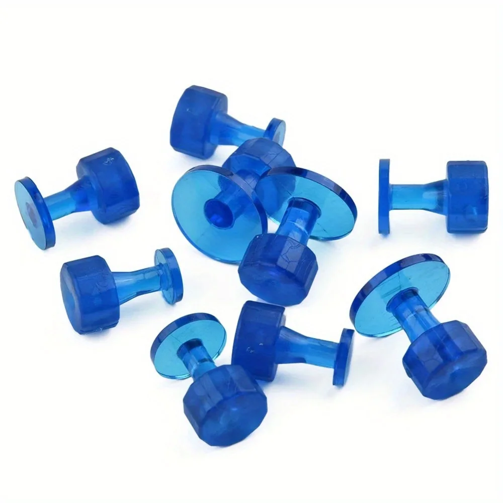 9pcs/set 3 Sizes Car Dent Repair Tools Paintless Dent Puller Kit Auto Body Paint Suction Cup Adhesive Blue Glue Tabs
