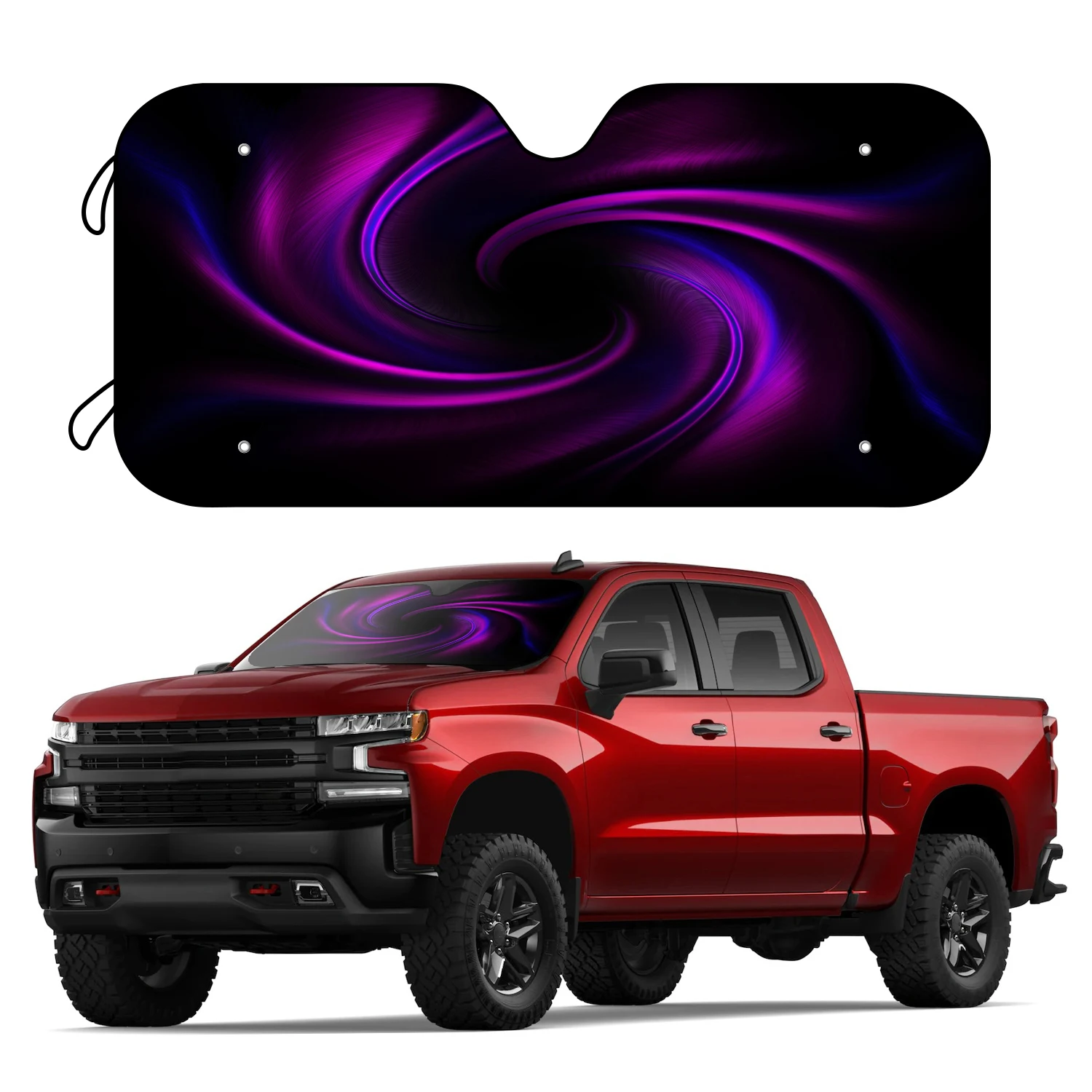 

1pc Car Sunshades Windshield With 4 Free Suction Cups Auto Sunshield Shade Foldable Purple Block On Dark Car Sun Visor Blocks UV