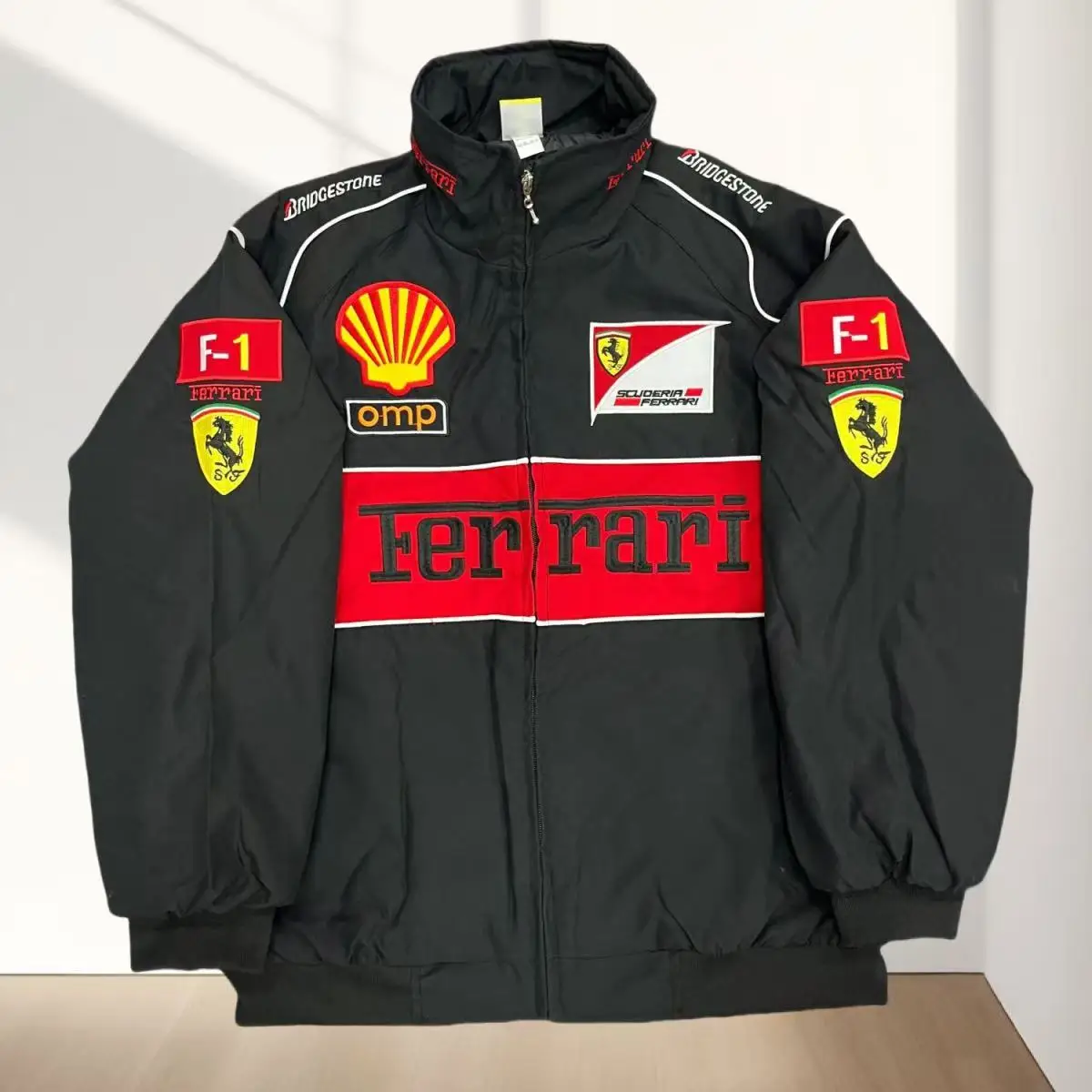 Embroidered Racing Jacket Ferrari F1 Ferrari Racing Jacket