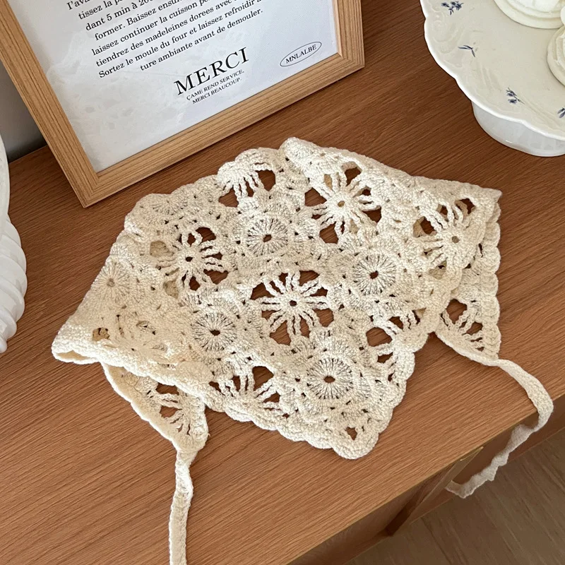 Fashion Knitted Headscarf Women French Pastoral Style