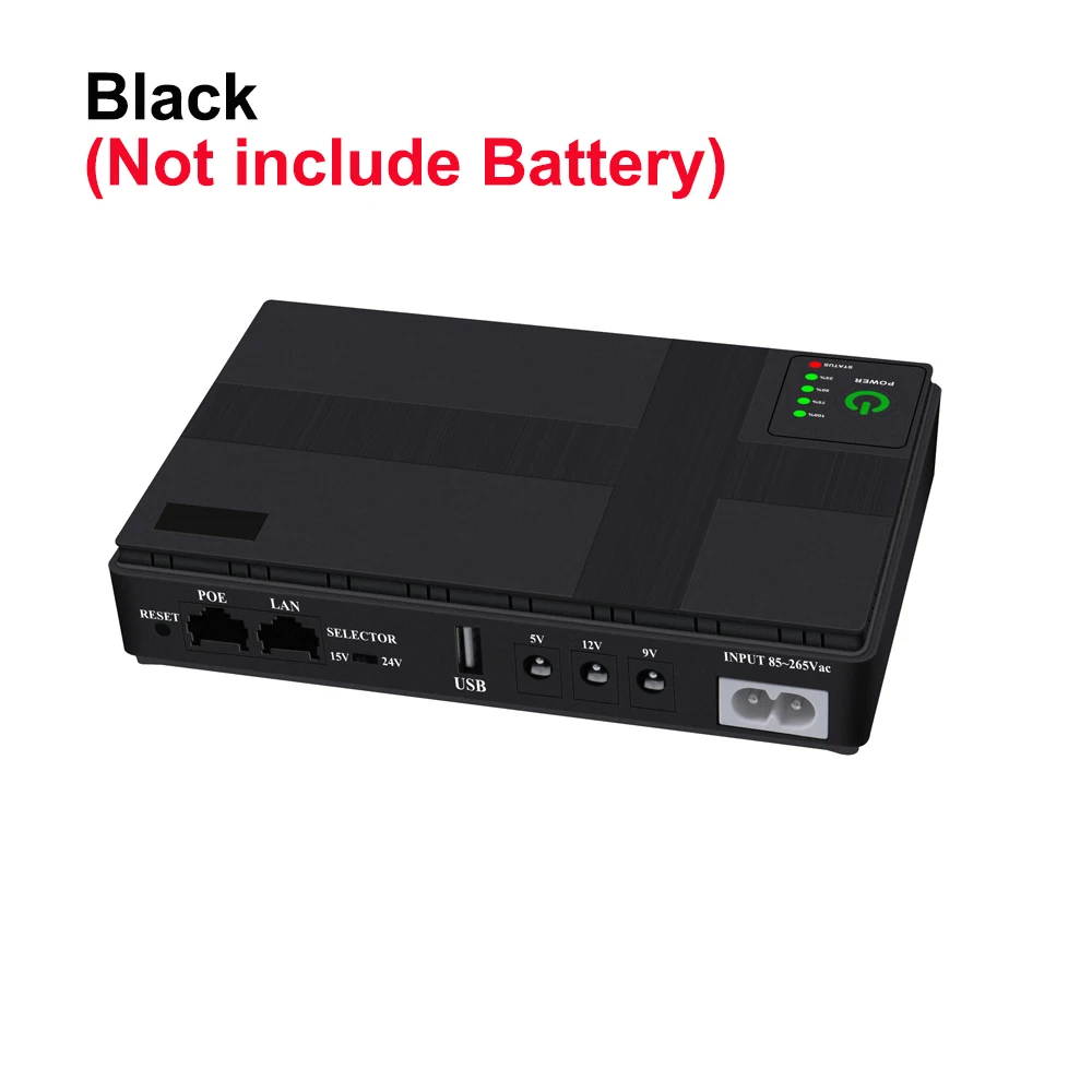 Senza batteria]Alimentatore ininterrotto per DC5V, 9V, 12V Mini UPS con batteria di riserva da 10400mAh per router, monor e telecamere  1420