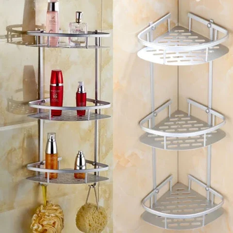 

2/3 Layer Bathroom Shelf Corner Storage Holder Shelves Triangle Rack Shampoo Soap Cosmetic Basket Holder Bathroom Accessories