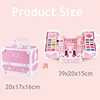 Children Makeup Kit for Girls Lipstick Makeup Cosmetics Pretend Play Pink Unicorn Princess Washable Safe Makeup Kid Toy Gift 6