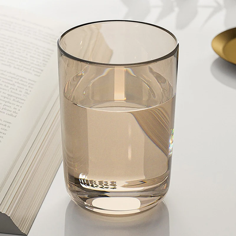 Nordic Style Transparent Plastic Mouthwash Cup For Couples_voghion.com