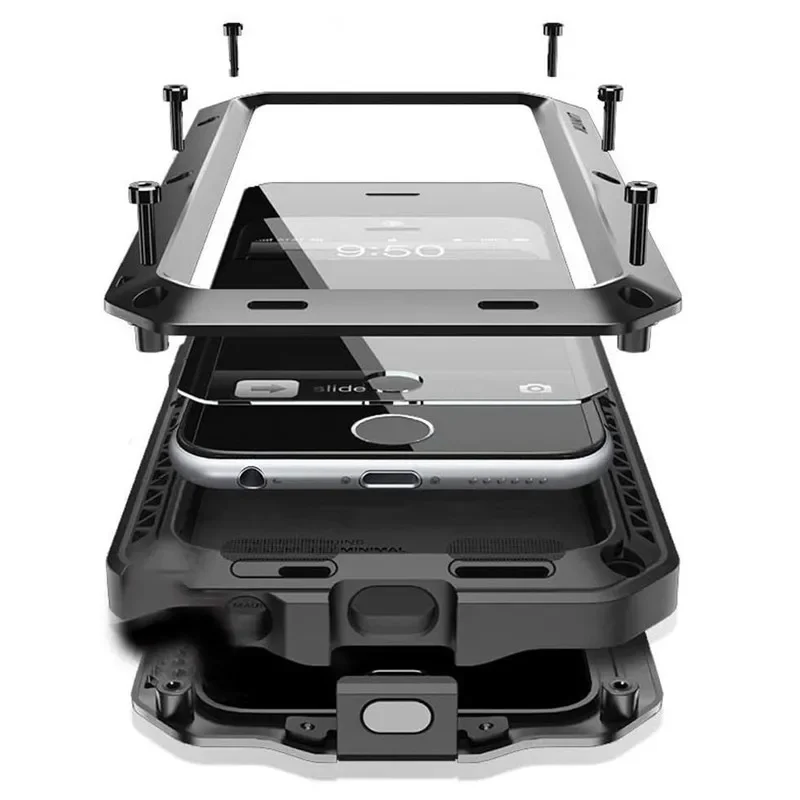 Heavy Duty Metal Armor Phone Case with Enhanced Protection