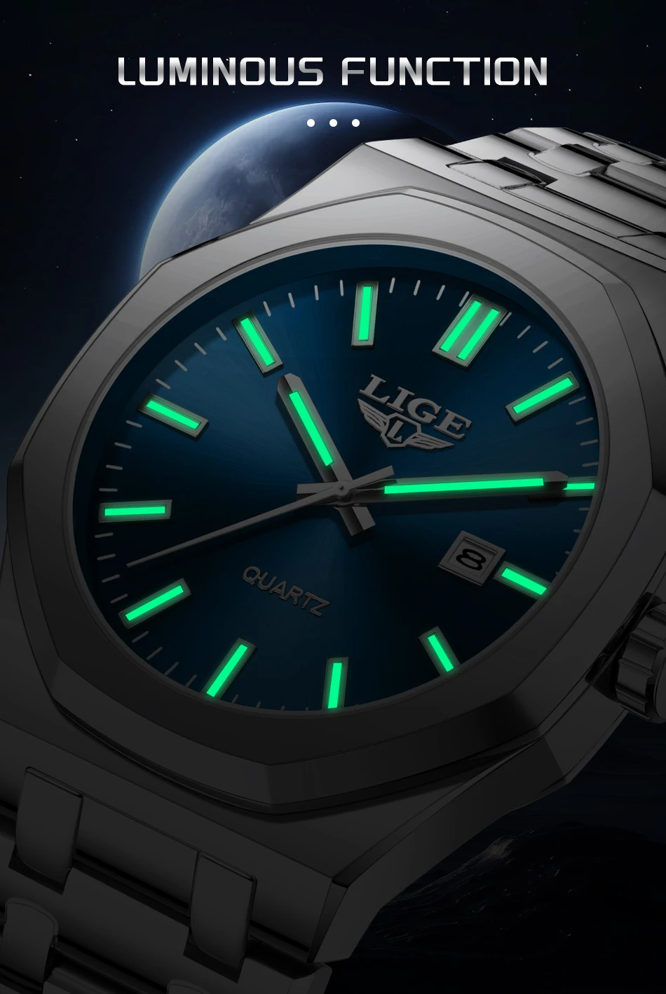 LIGE LG89181 Men's Watch description image 10