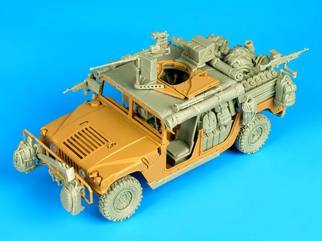 1:35 Scale Resin Die-casting Of Hummer Armored Vehicle Parts Modification Does Not Include Tank Unpainted Model 35843 4