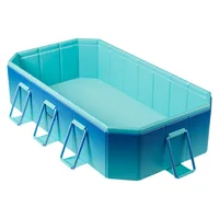 Piscine gonflable sans gonflable pour enfants, grande piscine familiale extérieure, aucune Installation requise, prête à l'emploi 6