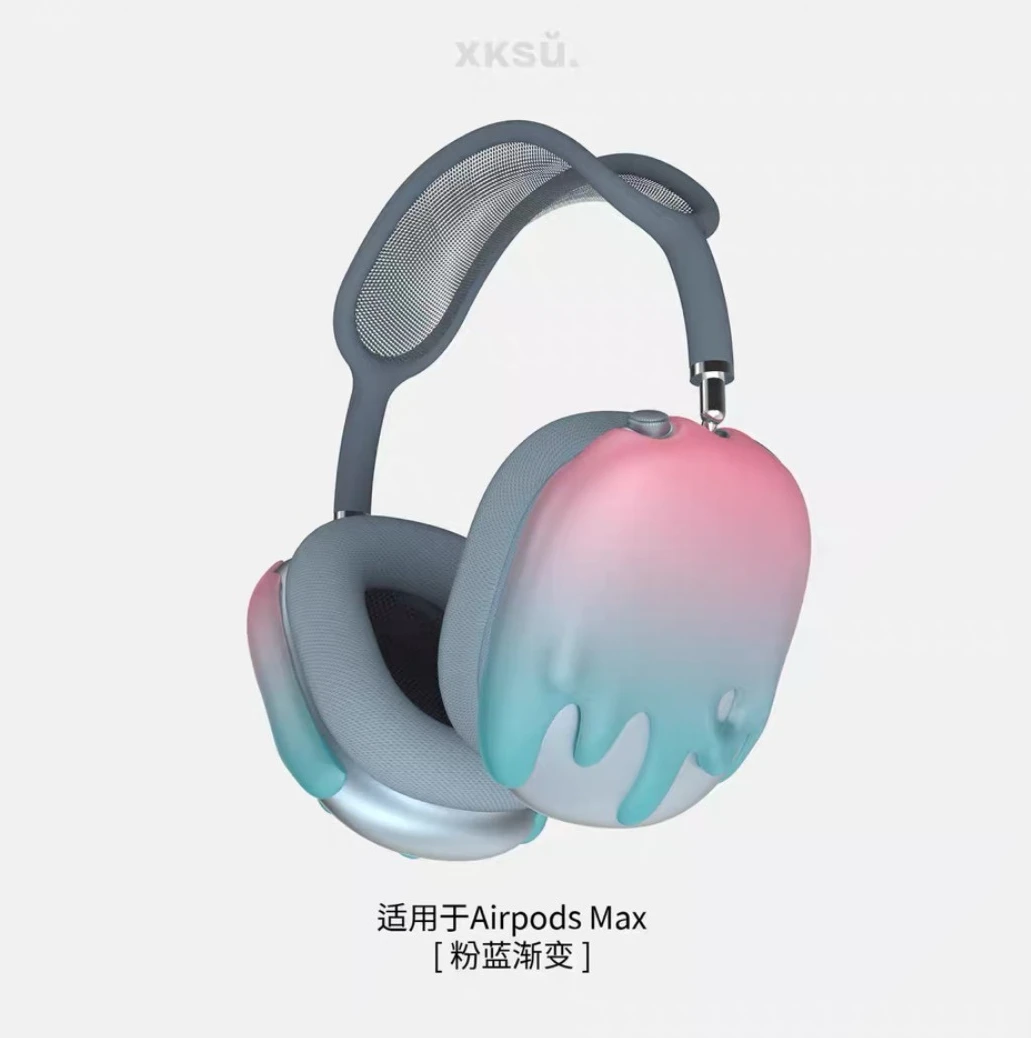 Airpods 用最大ケースカバーカスタムブラックウォータードロップ