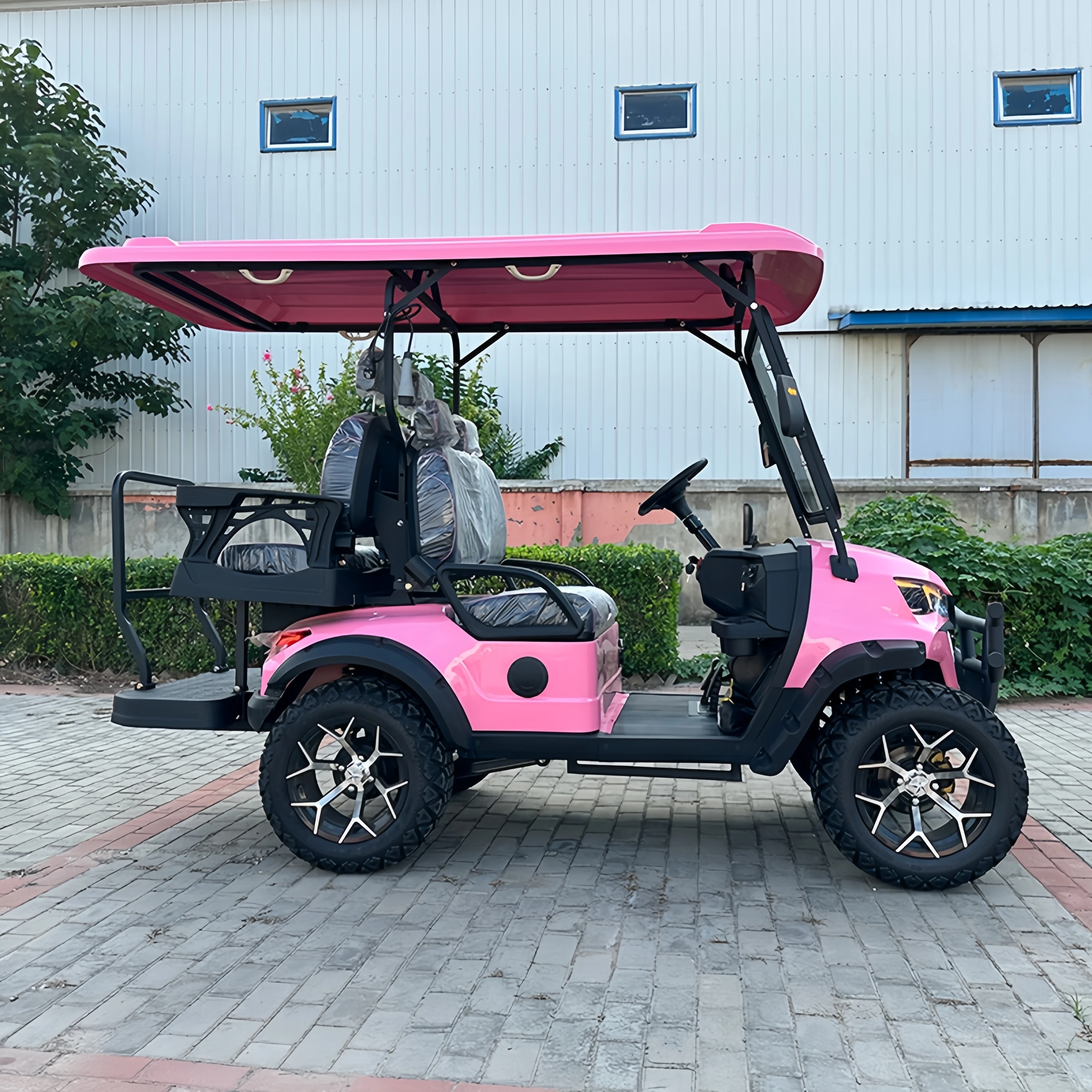 72V AC Motor Lithium Ion Battery 2 Seat Electric Utility Golf Cart Truck Vehicle with Aluminum Cargo Box