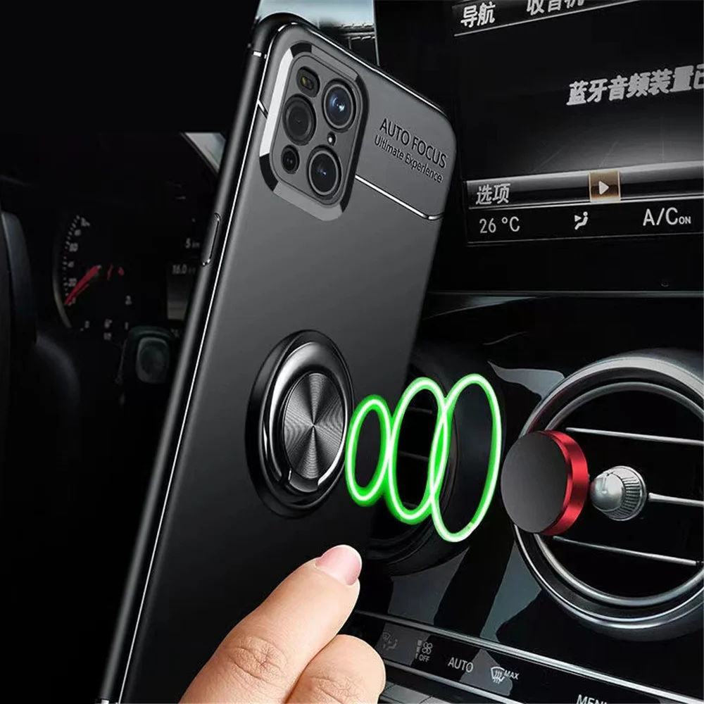Oppo Trova X3 Pro Custodia Antiurto Per Telefono Per Oppo Trova X3 X3 Pro 5G Custodia Protettiva Per Anello In Metallo Siliconico Per Oppo Trova X3 Li