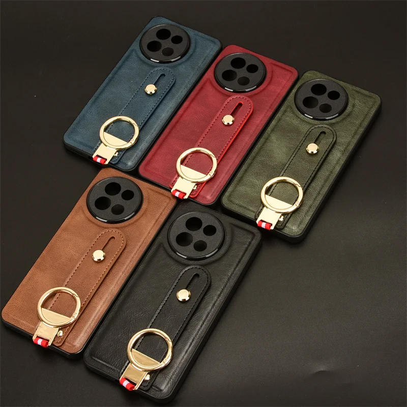 

Suit For Vivo S18e 5G skin PU New Wristband Rear Cover with Lanyard for Vivo S18e V2334A Phone Case