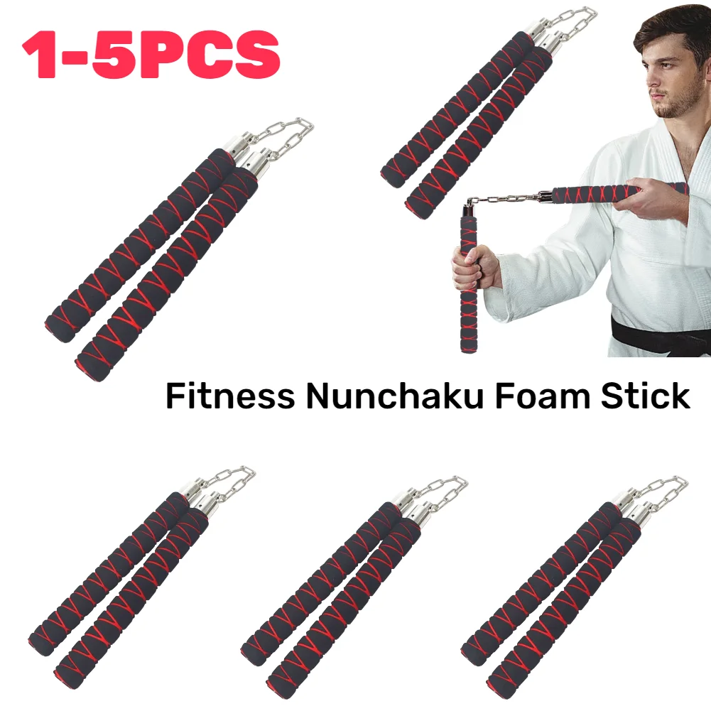 1-5Pcs Martial Arts Nunchaku Comfortable Foam Grip for Taekwondo Wingchun Kung Fu Jeet Kune Do Trainer For Beginners foam nunchakus