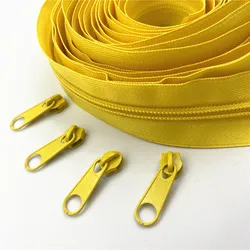 Multi - Length Nylon Zippers in 20 Vibrant Colors with Sliders for DIY Sewing and Clothing Accessories (Yellow 110)