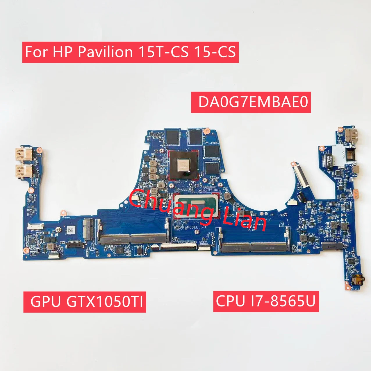 L34172-601 For HP Pavilion 15T-CS 15-CS Laptop Motherboard DA0G7EMBAE0 With CPU I7-8565U GPU GTX1050TI  DDR4 100% Fully Tested best motherboard for desktop pc