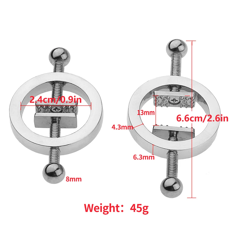 Adjustable Metal Nipple Clamps For Adult Games And Couple Play_voghion.com