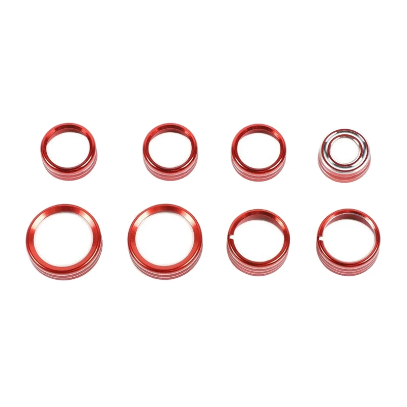 8Pcs Car Styling Accessories Central Control Switch Button Knob Ring Trim Cover for Chevrolet Silverado 2014-2018 |