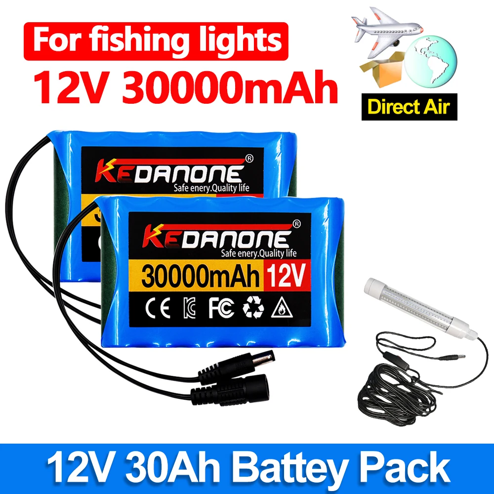 18650 12V 30000mah 3s2p Capacity DC 12.6v 30Ah 20Ah Portable