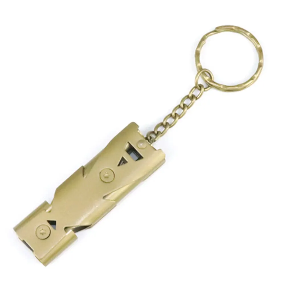 Porte-clés Sifflet Multifonction Double Tuyau - Outil De Survie Camping Urgence