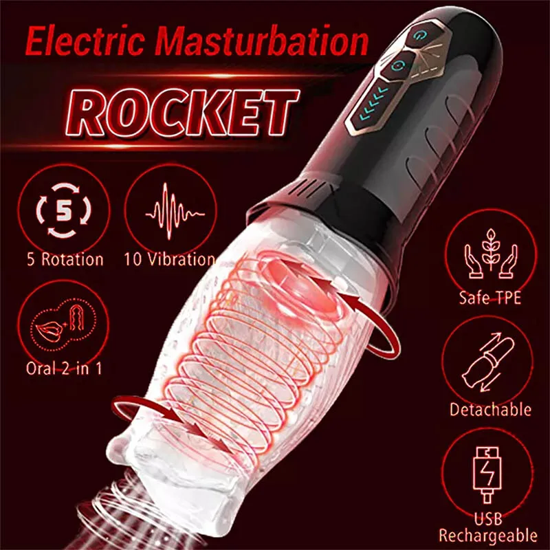 Automatic Rotating Vibrating Male Masturbator Vibration Penis Pump Trainer Masturbation Cup Adult Sex Toys for Men Adults Toys - Image 3
