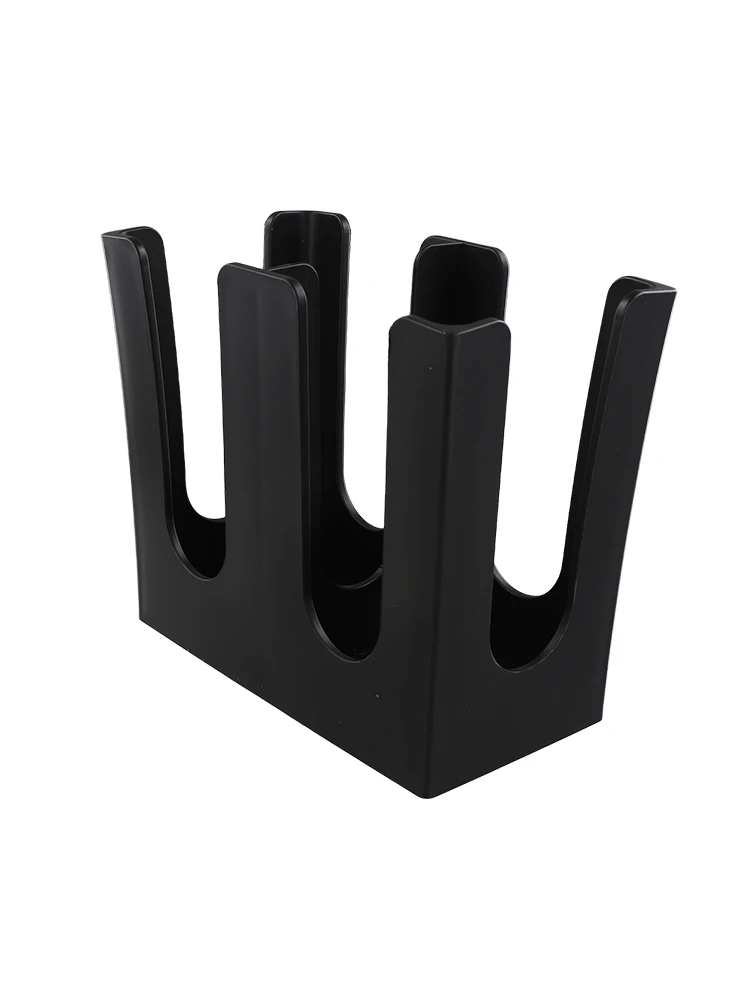 

Cup and Lid Holder Stand 2 Compartments Sturdy Acrylic Construction Convenient Organization for Coffee Cups and Lids