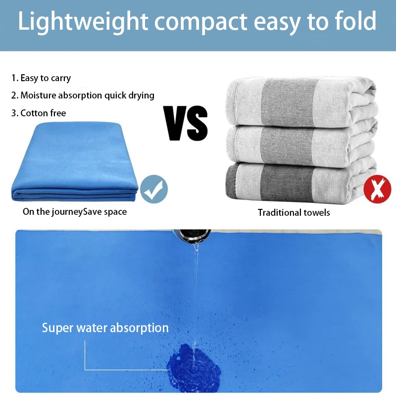 80X160CM Microfiber Quick-Dry water uptake Sports Towel Soft comfortable Running Yoga FitnessOutdoor Camping Hiking Beach Towels 4