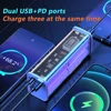 18650 Battery Case No Soldering DIY Mobile Power Transparent Technology Wind Charging Power PD22.5W Fast Charging 6