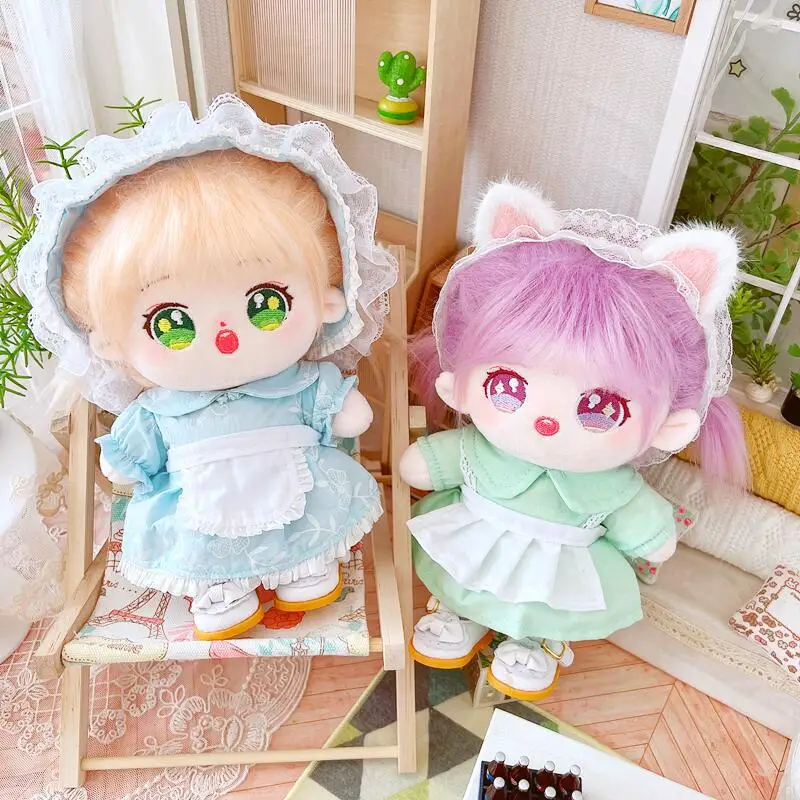 20cm IDol Doll Skeleton No attributes Star Plush Cotton Dolls Cute long Fried Hair Curly Hair Toys Fans Collection Children Gift 3