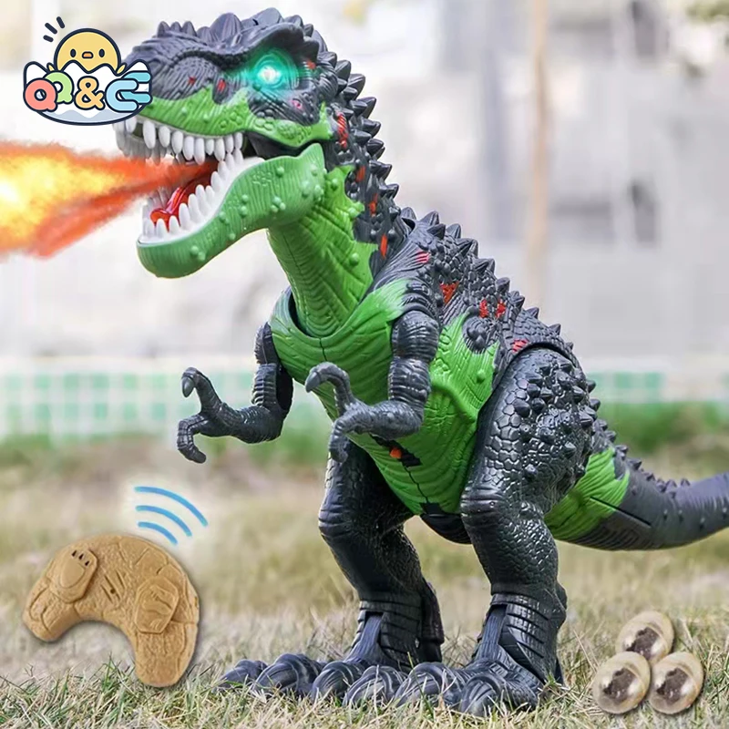 Grandi Dinosauri Spray Tirannosauro Rc Animale Con Suono Leggero Robot Modello Di Camminata Elettronica Giocattoli Per Bambini Per Regalo Per Bambini 