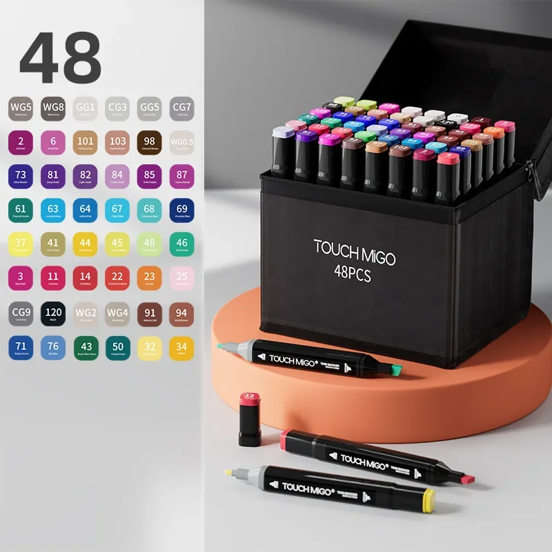 24-80 Color Oil Double Pointed Markers Set For Drawing Professional Coloring Pen Manga Highlighter Manga Art Supplies For Artist Color Marker Pens Art Marker Pens Manga Markers Manga Marker Pen Art Markers Highlighter Pen Set