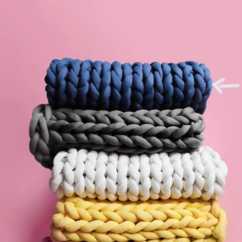 0.5KG/1KG Velvet Diameter 3cm Thick Bulky Chunky Yarn Hand Knitting Woven Thread Basket Blanket Carpets Giant Yarn DIY 6