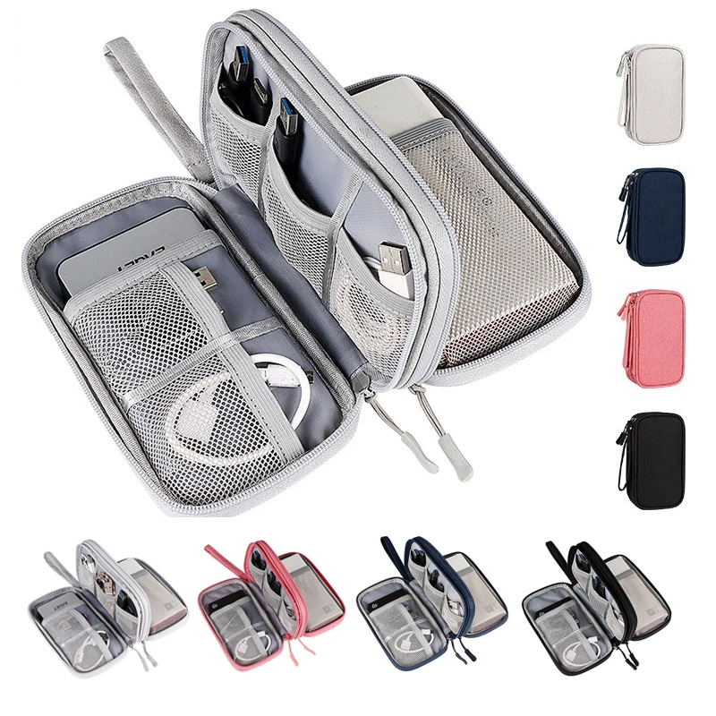 Data Cable Storage Bag Waterproof Travel Organizer Bag Portable Carry Case Storage For APPLE Samsung Cable Cord USB Charger