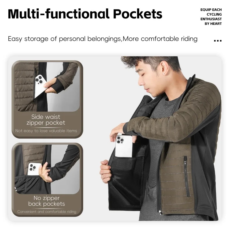 سترة جيرسي دافئة لركوب الدراجات من WEST BIKING خفي...