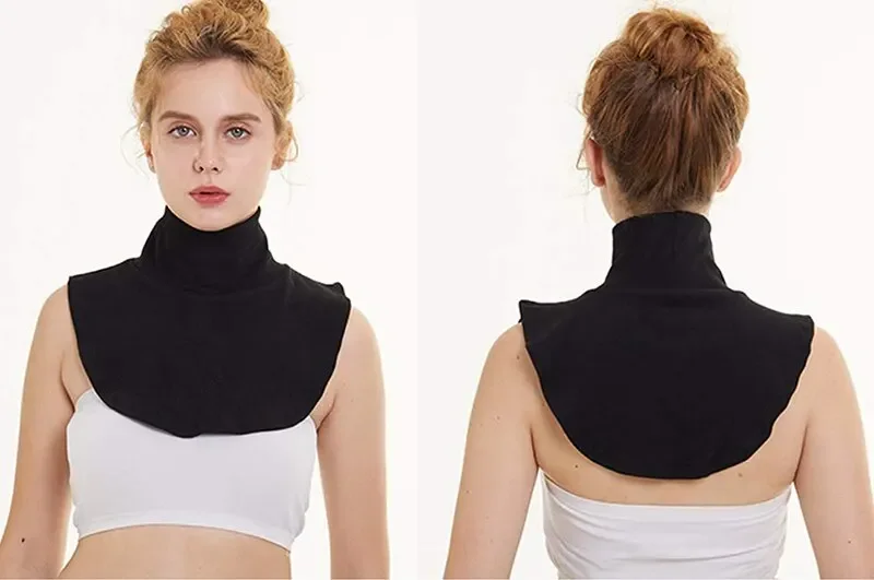 Fake Collar Detachable Collar Shawl Soft Cotton Modal Fake Collar Neck Cover Ramadan Hijab Cover Headwrap Full Fake Collar High Collars Turtleneck Scarves
