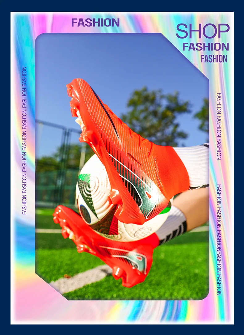 Men Football Boots High Quality Soccer Shoes 2025 New Ultralight FG/TF Soccer Cleats High Top Grass Training Football Boots