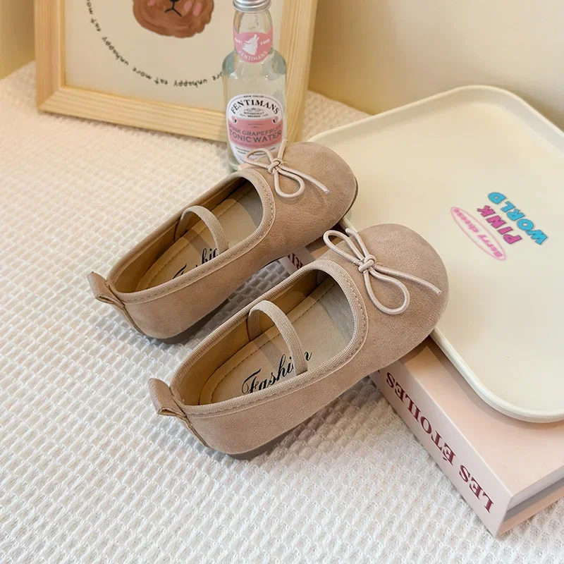 Children Leather Shoes for Girls Spring Fashion Korean Style Soft Anti-slippery Versatile Chic Princess Mary Jane Shoes