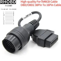 Hot sales OBD2 Cable for IVECO 38Pin Obd 16 Pin Connector Cable 38 PIN Truck Heavy Duty Trucks Diagnostic Extension Cable Plug 1