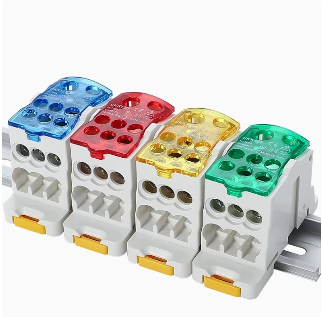 DIN-Schienen-Klemmenblock UKK 80A/125A/160A/250A/400A Verteilerkasten mit Ein- und Mehrfachausgang für Stromkabel und elektrische Anschlüsse – Detail 7