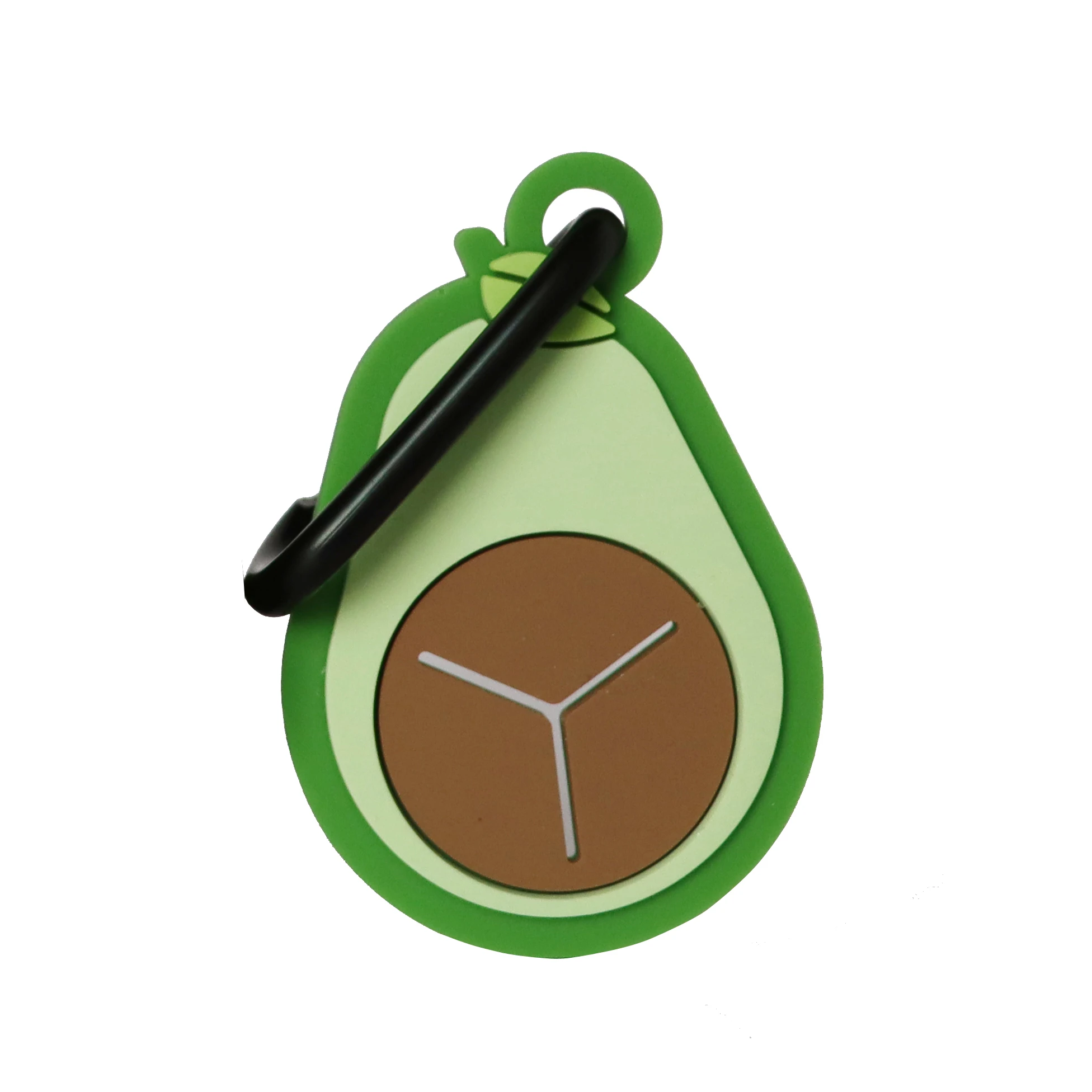 Dispensador de Bolsas para Excrementos de Perro con Diseño de Aguacate, Soporte de Silicona para Bolsas con Clip para Correa, Recolector Portátil de Desechos de Mascotas para Paseos con Perros