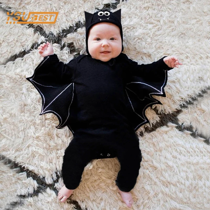 

Halloween Infant Kids Baby Girls Boys Batwing Sleeve Jumpsuit Autumn Newborn Baby Boys Girls Clothes Rompers