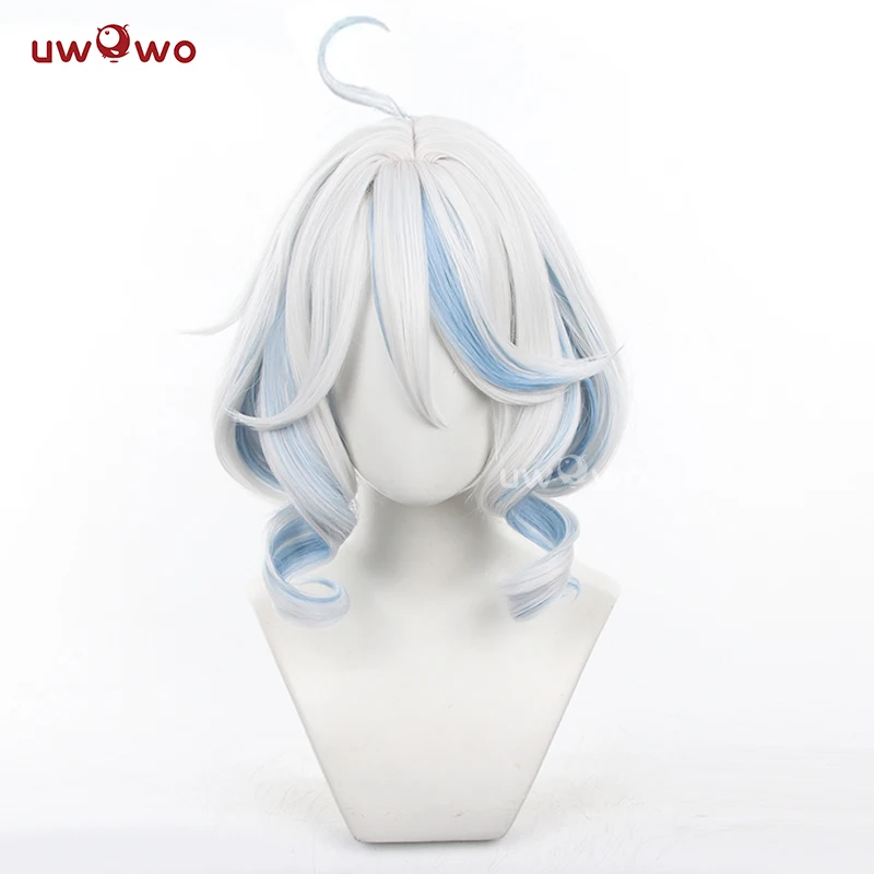 

PRE-SALE UWOWO Genshin Impact Furina Focalors Cospaly Wig Light Blue And Silver Hair Two Styles