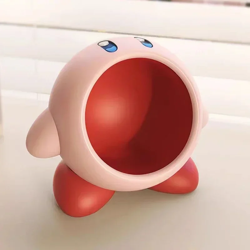 Kawaii Big Mouth Storage Box Cute Kirbys Stand Statue Anime Figure Portico Table Ornamentesacks Keys Storage Box Living Room Decor